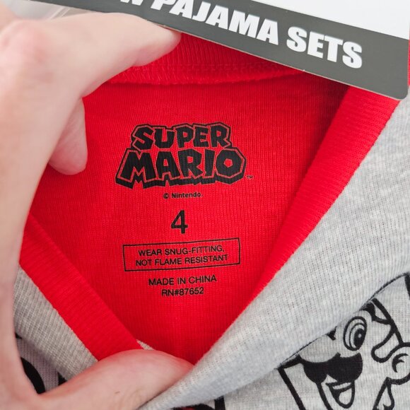 Set of Boys size 4 Pajama Sets/ 2 pairs Super Mario NWT - Picture 10 of 11